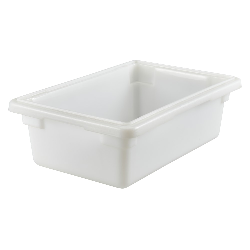 Cambro Poly Food Storage Boxes, 6inH x 12inW x 18inD, White, Case Of 6 Boxes