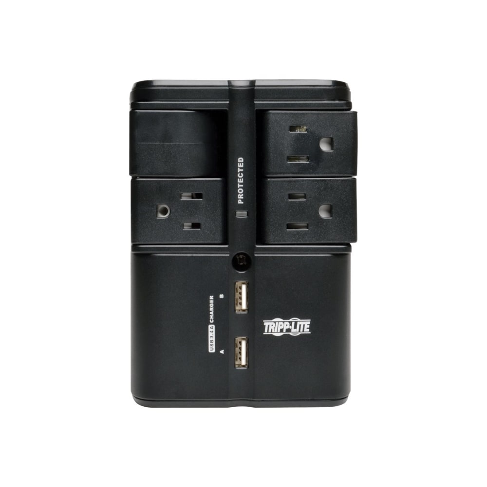 Tripp Lite Surge 4 Outlet 3.4A USB Charger Tablet Smartphone Ipad Iphone - Surge protector - 15 A - AC 120 V - 1800 Watt - output connectors: 4 - black