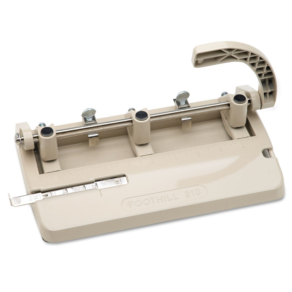 SKILCRAFT Heavy-Duty 3-Hole Punch, 13/32in Holes, Beige (AbilityOne 7520-00-139-4101)
