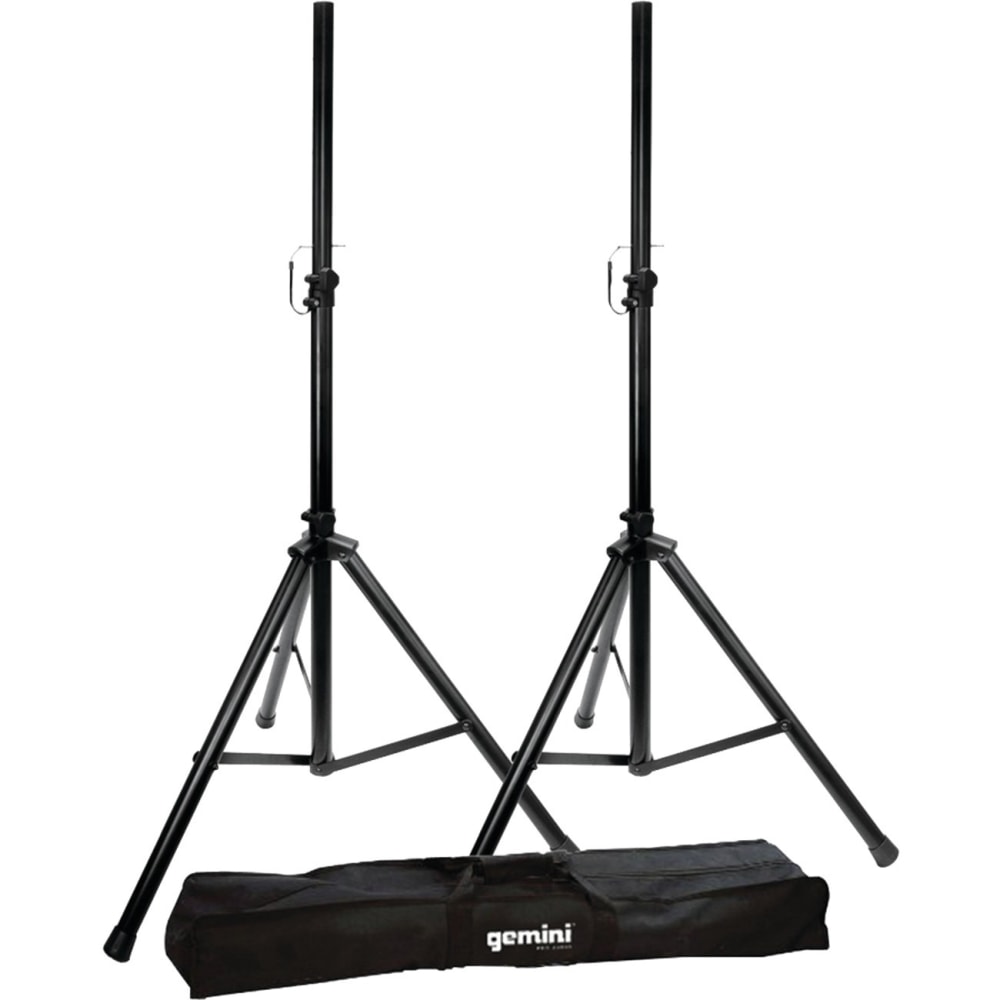 gemini ST-PACK: 2 Tripod Speaker Stands With Carry Bag - 200 lb Load Capacity - Stainless Steel