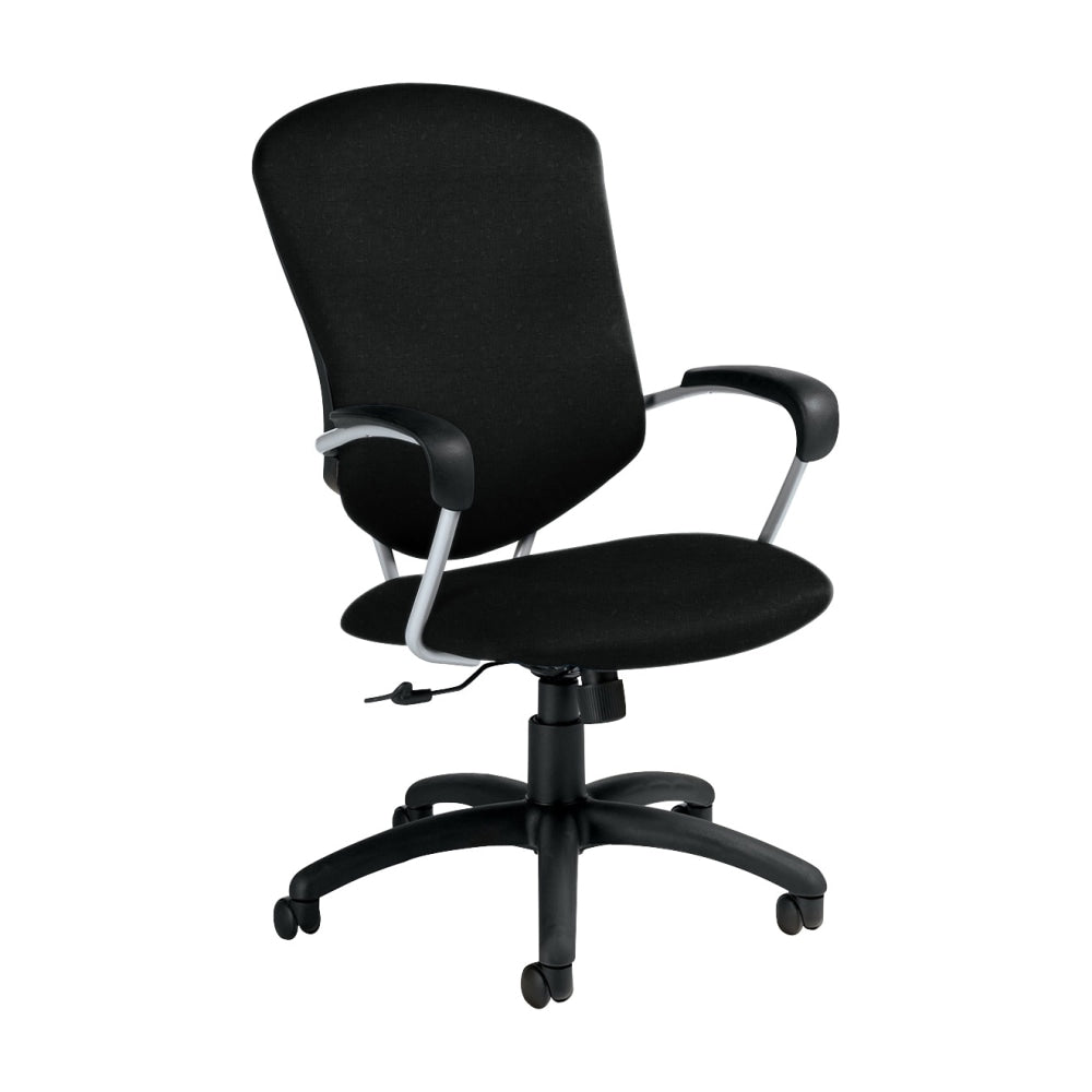 Global Supra Tilter Chair, High-Back, 42inH x 26inW x 27inD, Black Coal/Black