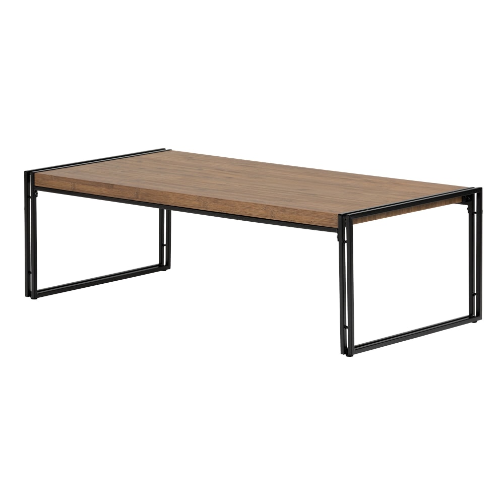 South Shore Gimetri Coffee Table, 15inH x 47-1/4inW x 23-3/4inD, Rustic Bamboo