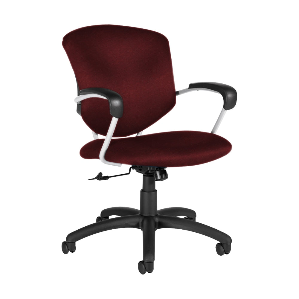 Global Supra Tilter Chair, Mid-Back, 39inH x 26inW x 26inD, Red Rose/Black