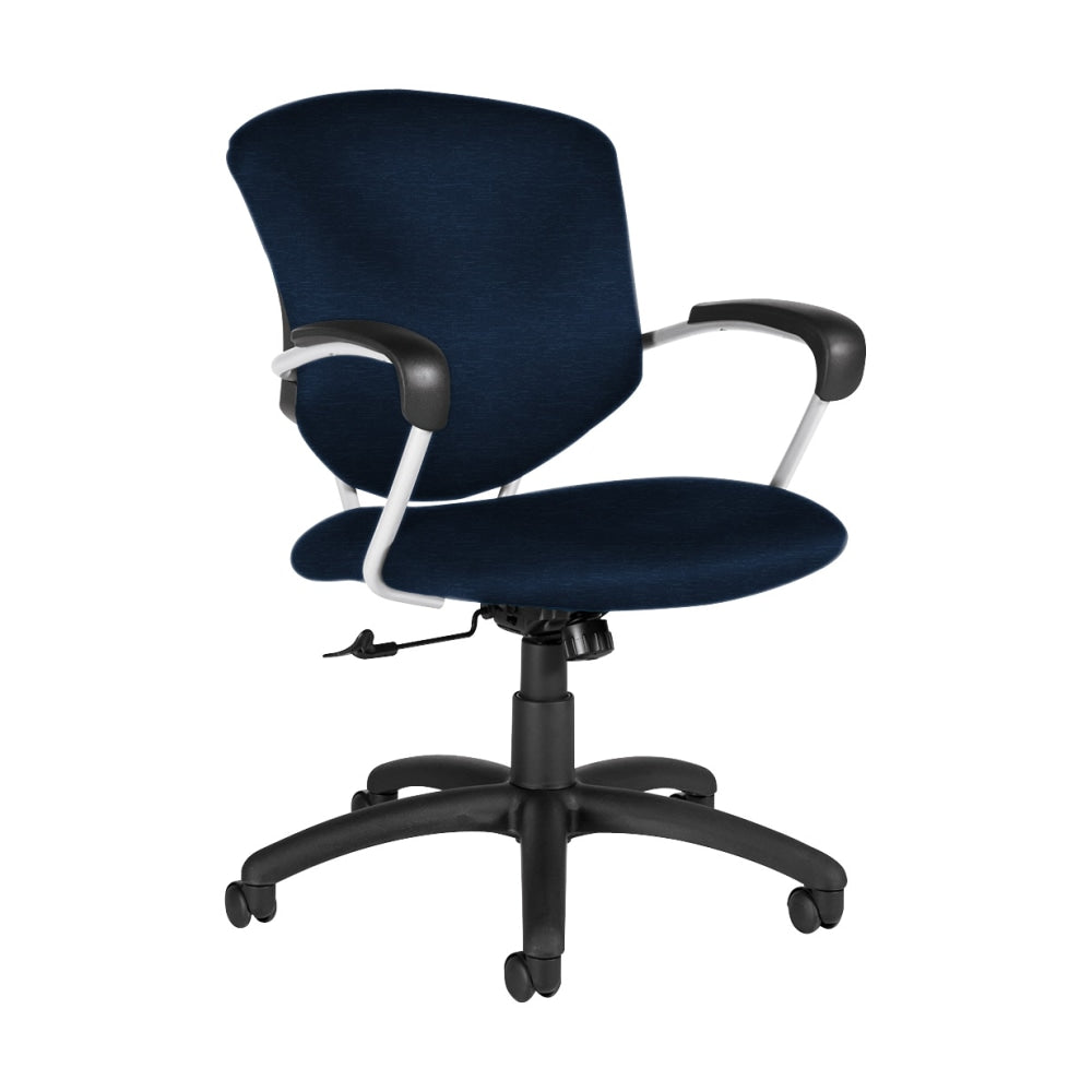 Global Supra Tilter Chair, Mid-Back, 39inH x 26inW x 26inD, Blue Bayou/Black