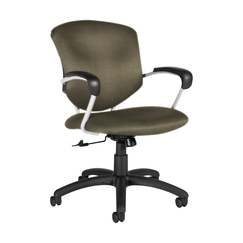 Global Supra Tilter Chair, Mid-Back, 39inH x 26inW x 26inD, Sandcastle/Black