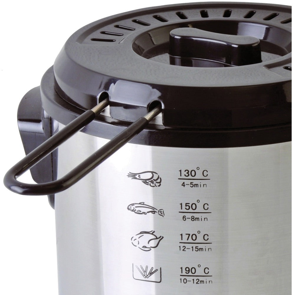 Brentwood DF-701 Electric Deep Fryer, 8inH x 8-1/2inW x 11inD, Silver/Black