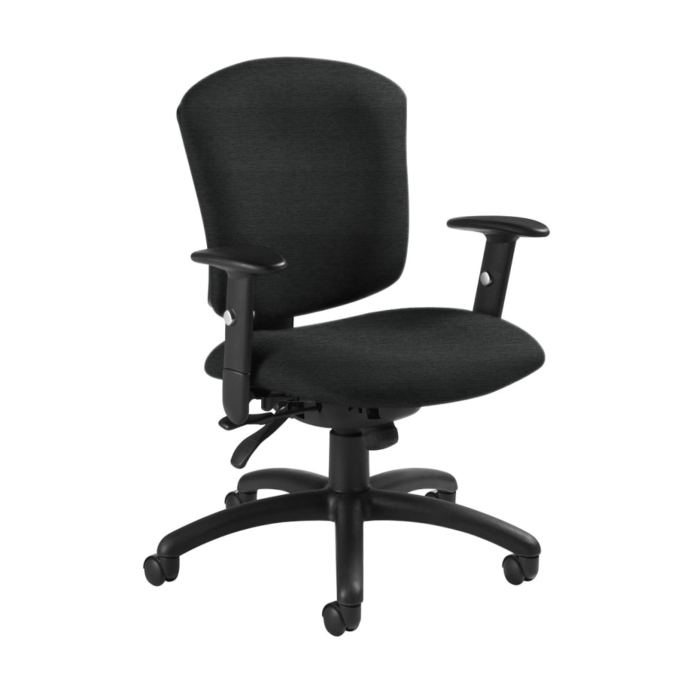 Global Supra X Mid-Back Multi-Tilter Chair, 38 1/2inH x 25 1/2inW x 23inD, Granite Rock/Black