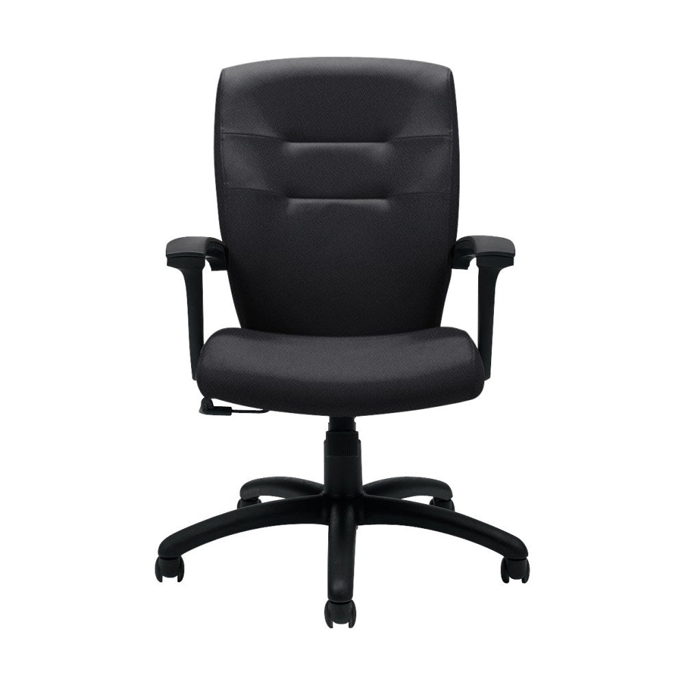 Global Synopsis Tilter Chair, Mid-Back, 39 1/2inH x 24 1/2inW x 26 1/2inD, Ebony/Black