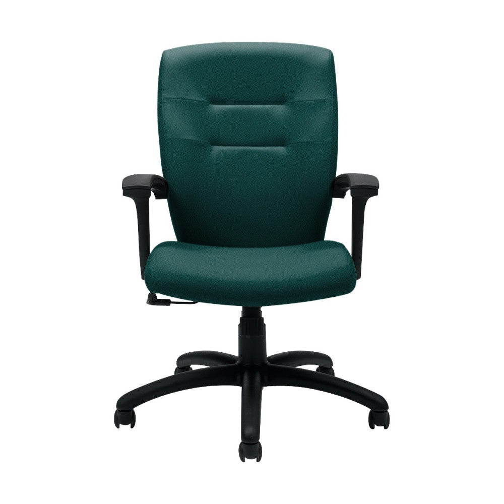 Global Synopsis Tilter Chair, Mid-Back, 39 1/2inH x 24 1/2inW x 26 1/2inD, Spruce/Black