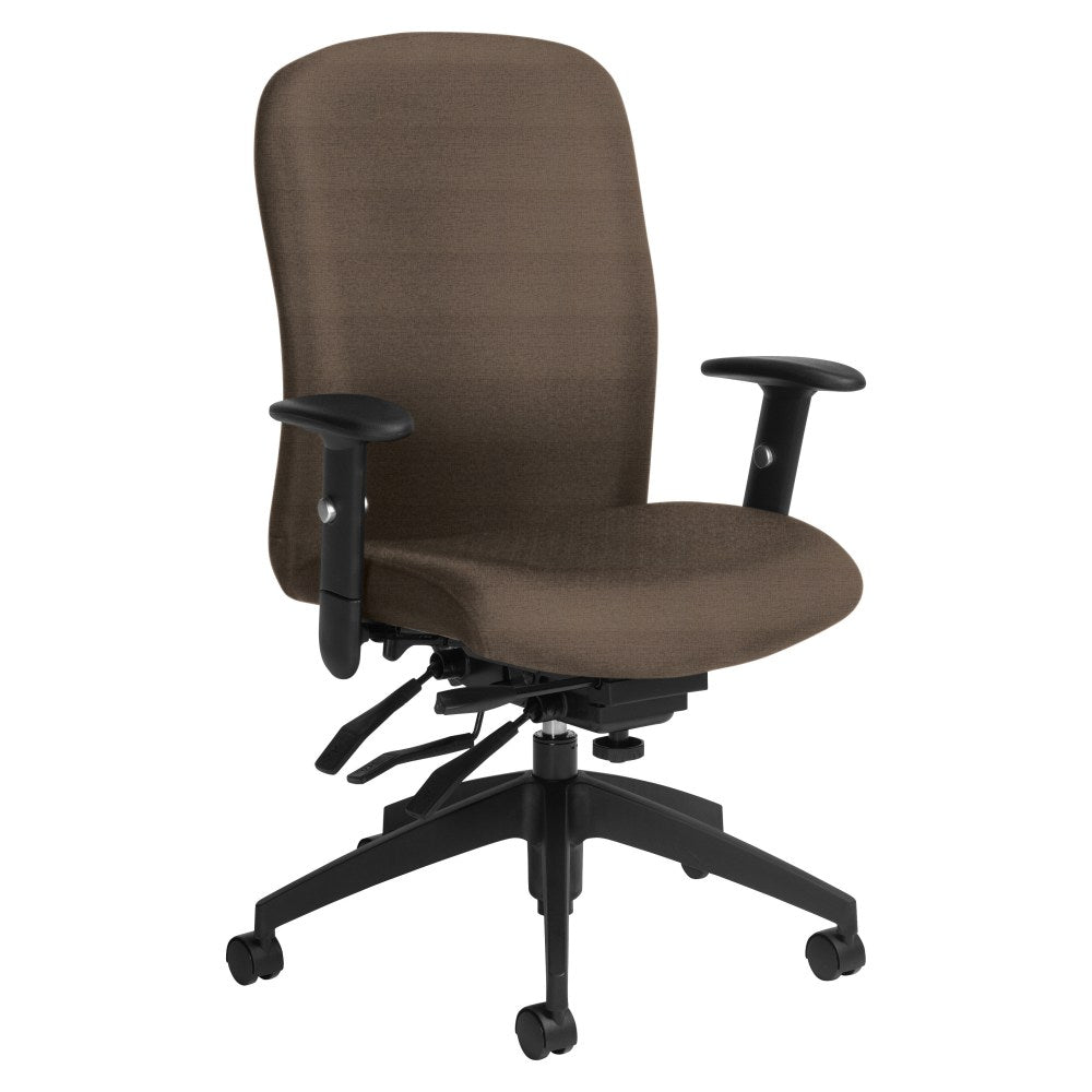 Global Truform Multi-Tilter Chair, High-Back, Earth/Black, Standard Model