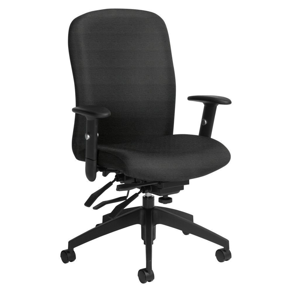 Global Truform Multi-Tilter Chair, High-Back, Granite Rock/Black