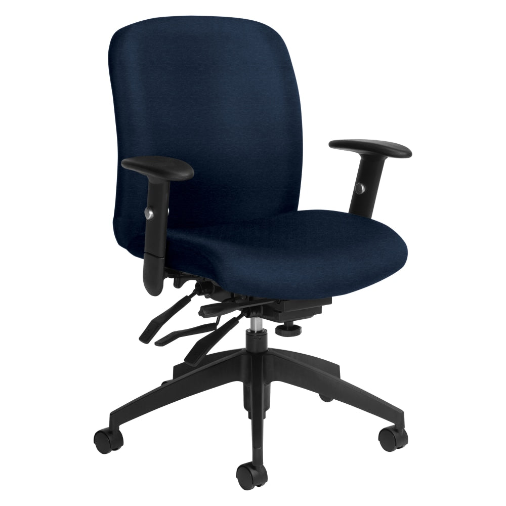 Global Truform Multi-Tilter Chair, Mid-Back, Blue Bayou/Black, Standard Model