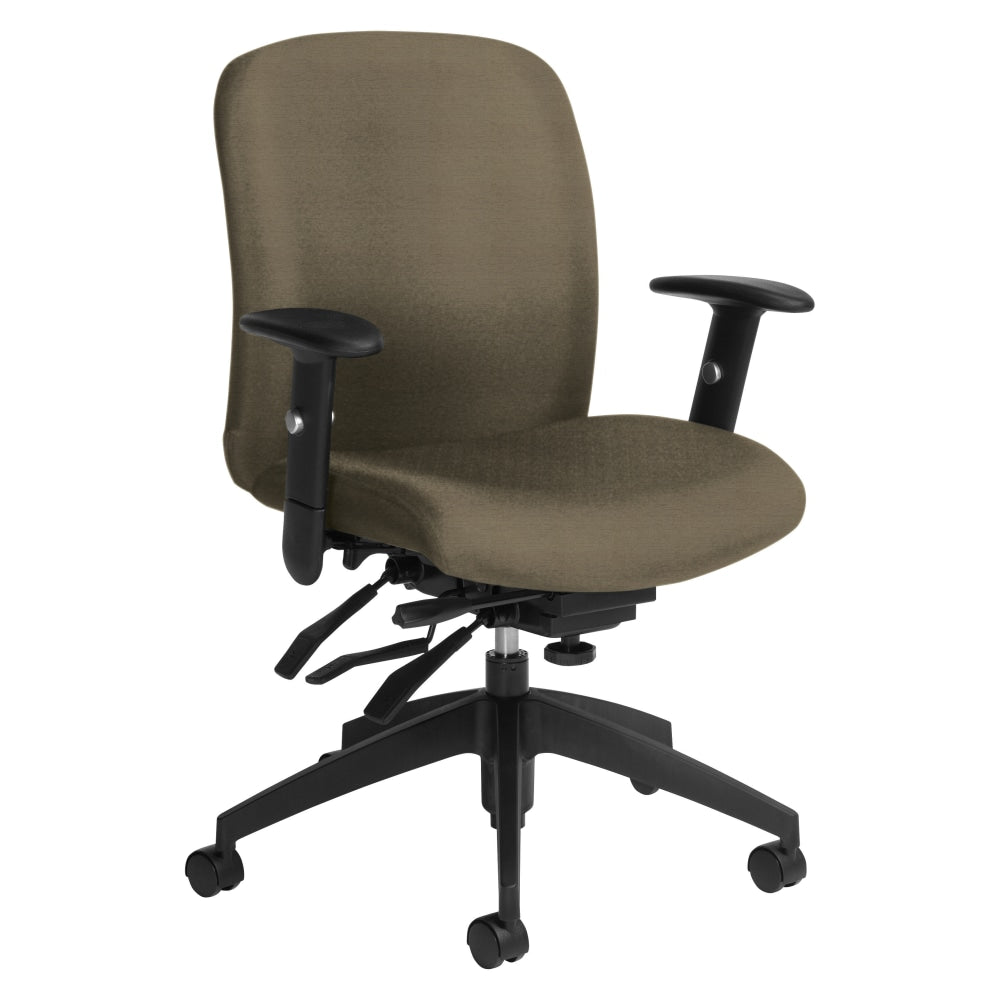 Global Truform Multi-Tilter Chair, Mid-Back, Sandcastle/Black