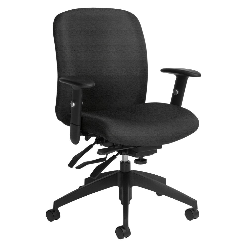 Global Truform Multi-Tilter Chair, Mid-Back, Granite Rock/Black, Standard Model