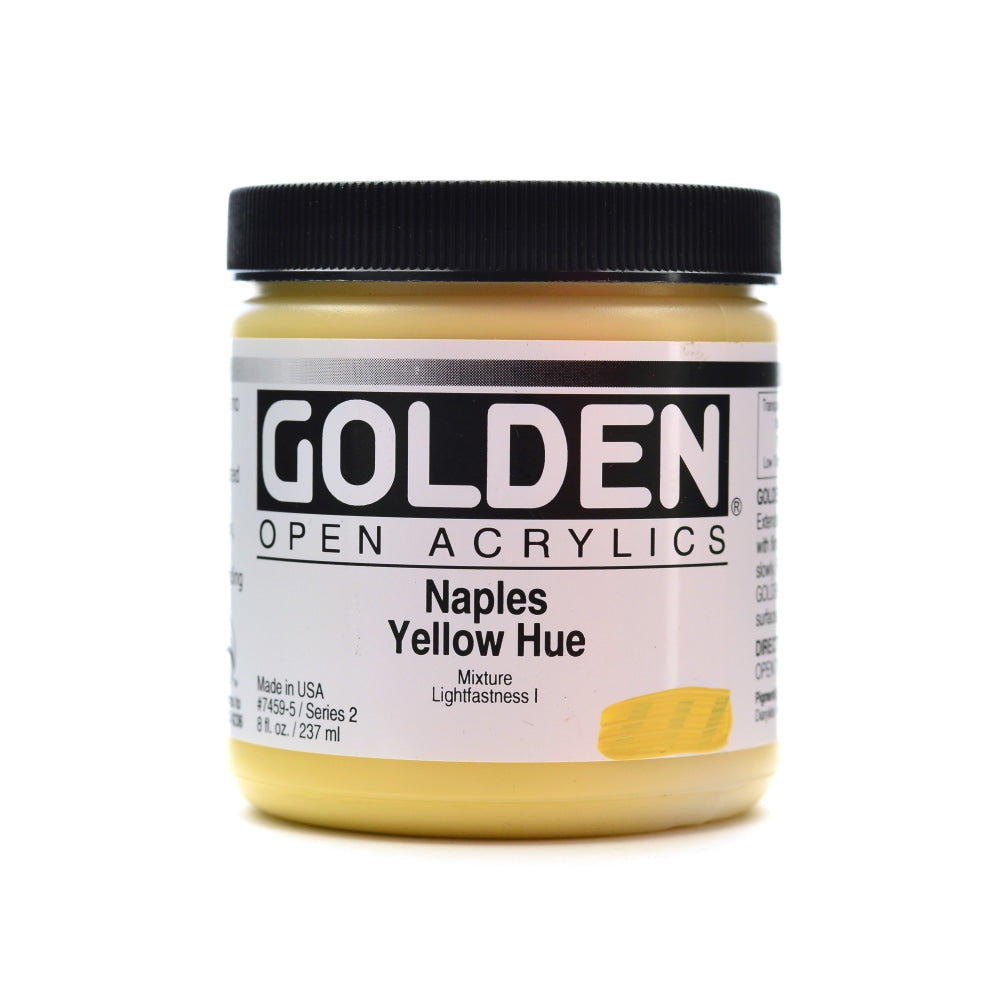 Golden OPEN Acrylic Paint, 8 Oz Jar, Naples Yellow Hue