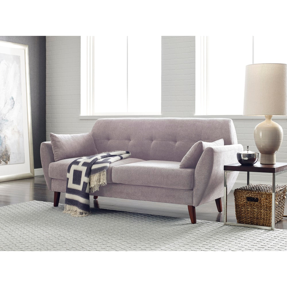 Serta Artesia Collection Loveseat, Ivory/Chestnut