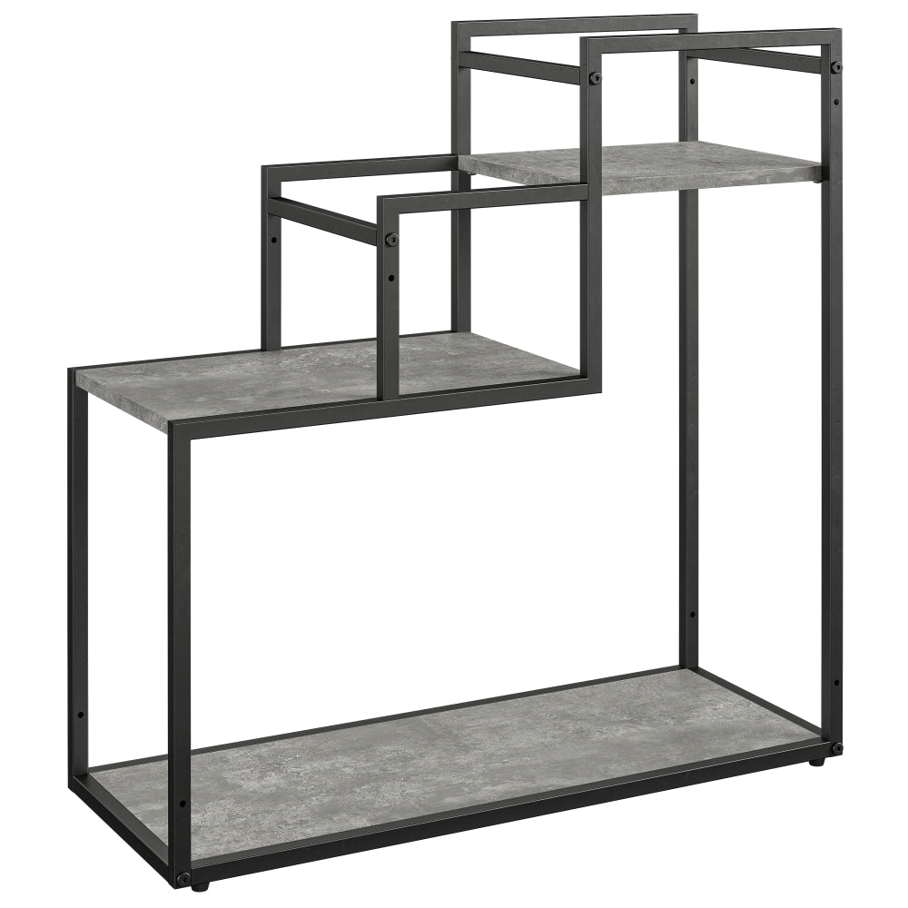 Ameriwood Home Weston Plant Stand, 23-7/16inH x 23-1/16inW x 9inD, Concrete