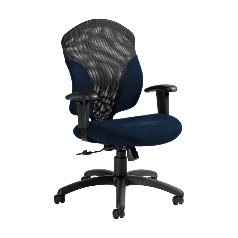 Global Tye Mesh Tilter Chair, Mid-Back, 41inH x 25inW x 26inD, Blue Bayou/Black