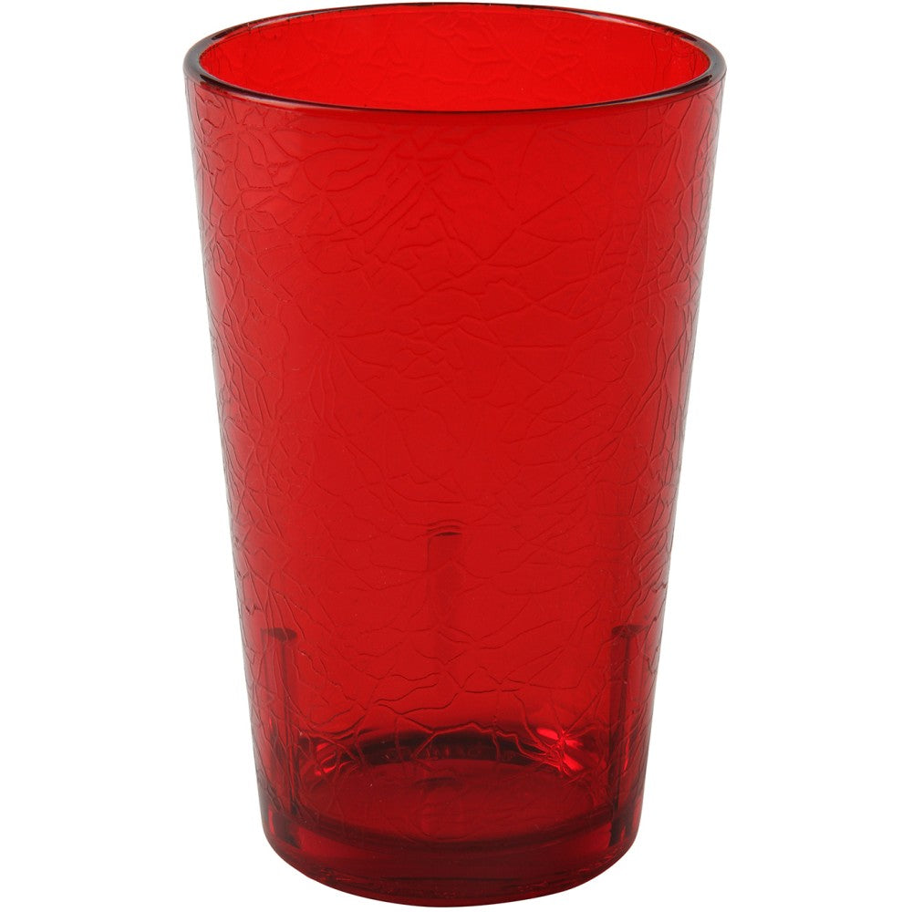 Cambro Del Mar Styrene Tumblers, 8 Oz, Ruby Red, Pack Of 36 Tumblers