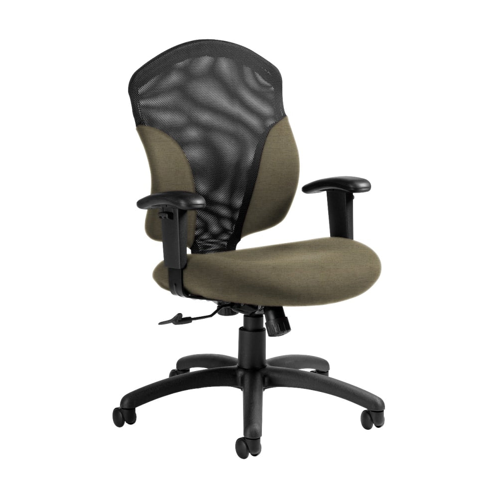 Global Tye Mesh Tilter Chair, Mid-Back, 41inH x 25inW x 26inD, Sandcastle/Black