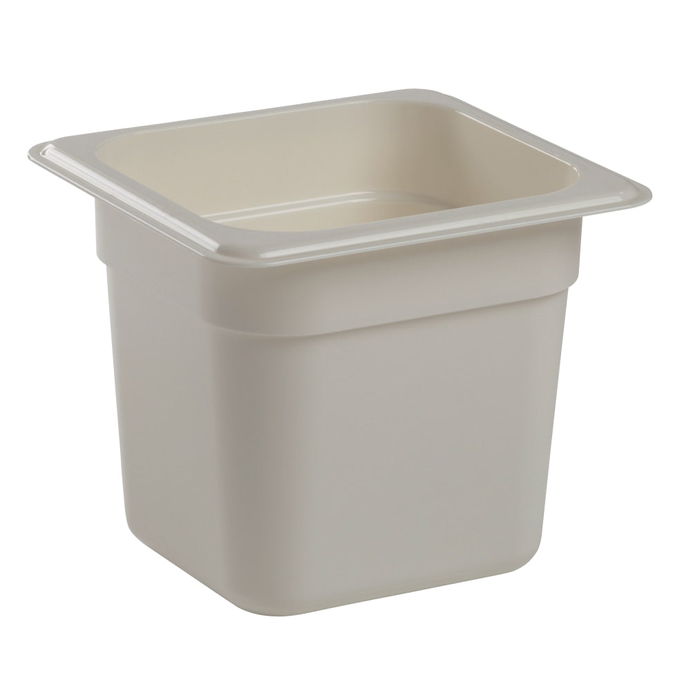 Cambro Camwear GN 1/6 Size 6in Food Pans, 6inH x 6-3/8inW x 7inD, White, Set Of 6 Pans