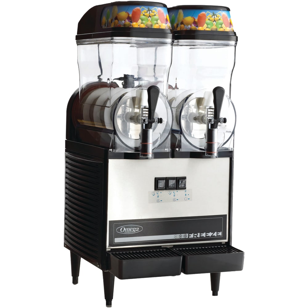 Omega Slushy Machine, 2-Chamber, Silver
