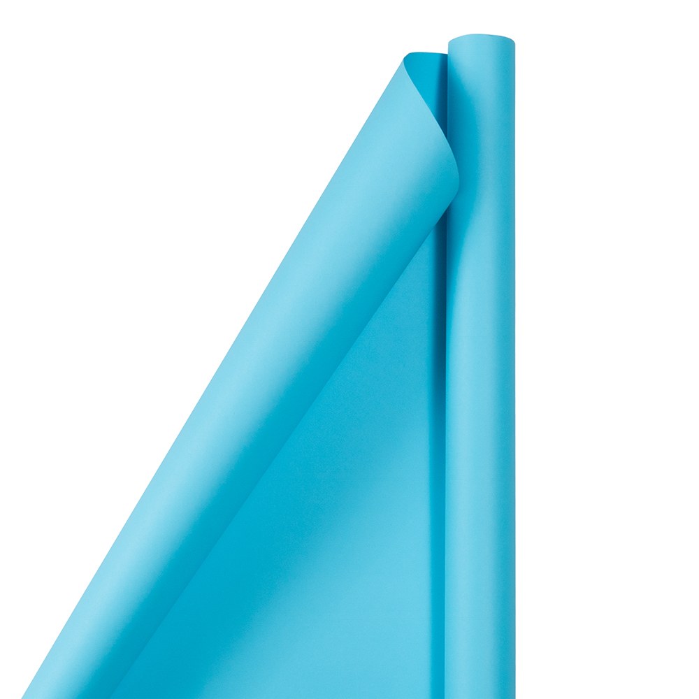JAM Paper Wrapping Paper, Matte, 25 Sq Ft, Peacock Blue
