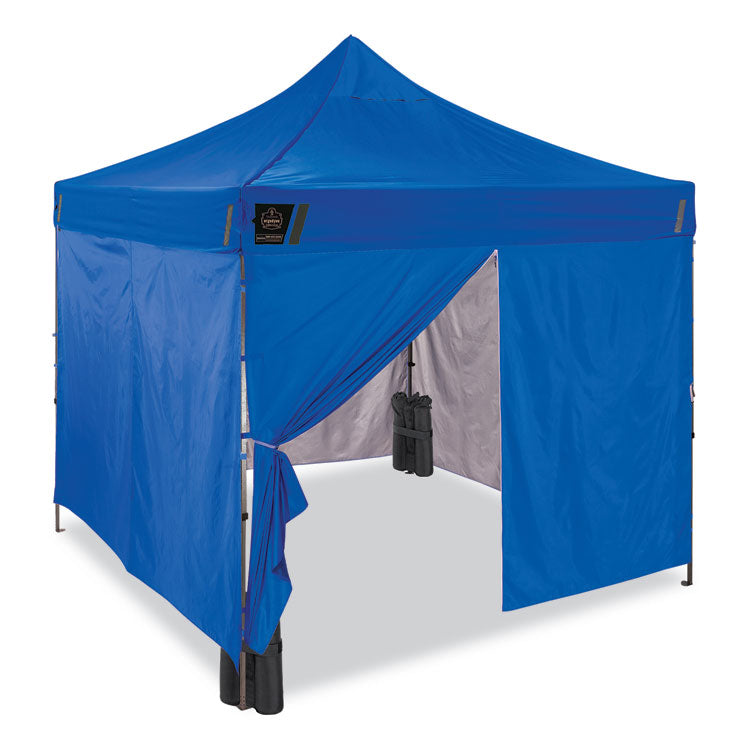 Shax 6053 Enclosed Pop-Up Tent Kit, Single Skin, 10 ft x 10 ft, Polyester/Steel, Blue