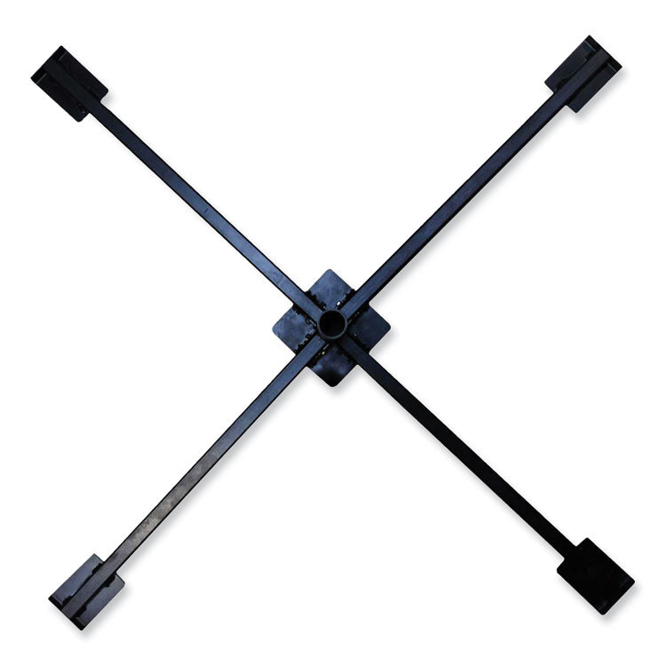Shax 6190 Umbrella Stand, 1.65" Cylinder with Set Screw Clamp, Metal, 48 x 48 x 10, Black