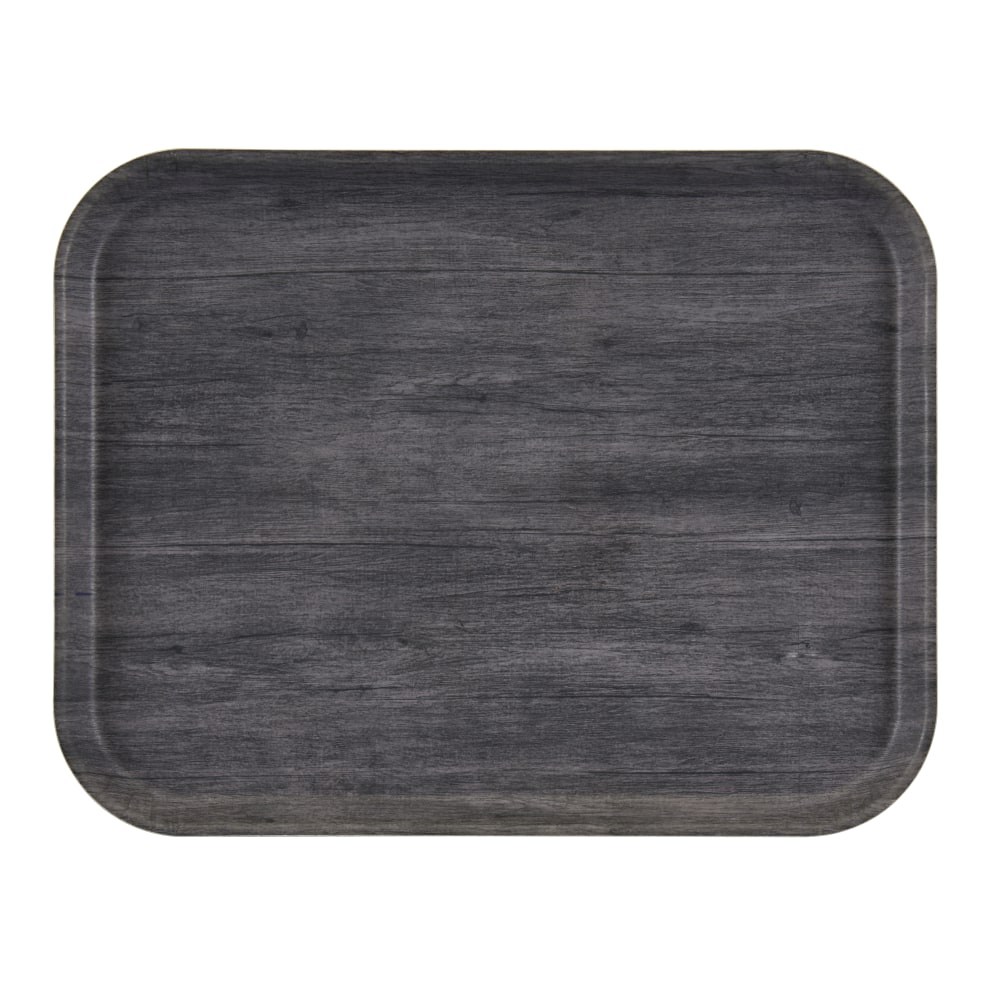 Cambro Rectangular Decor Series Camtrays, 7/8in x 14-1/16in, Charcoal, Set Of 12 Trays