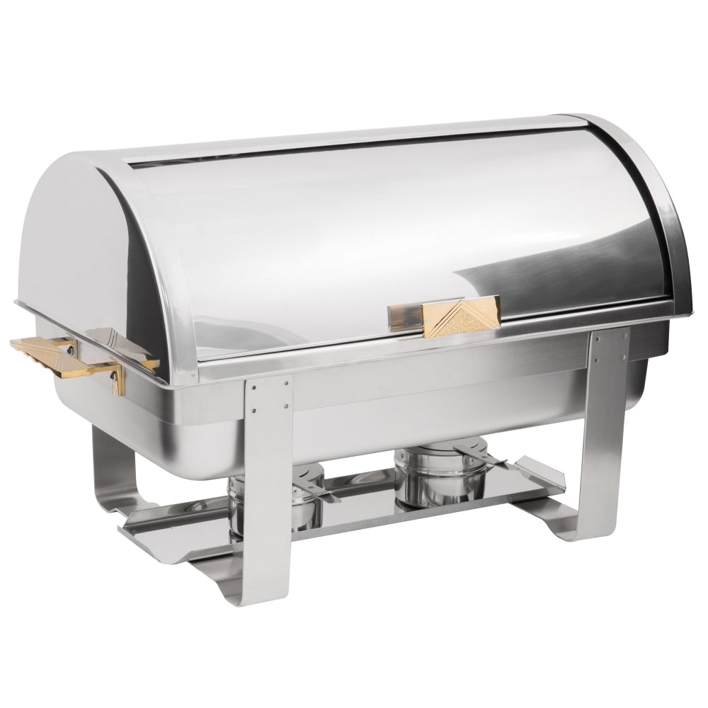 Hoffman Roll Top Stainless Steel Chafer With Handles, 8 Qt, 17in x 13-3/4in