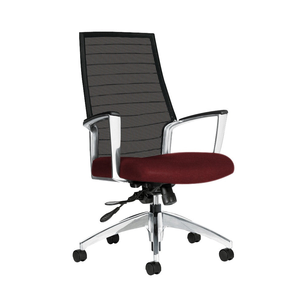 Global Accord Mesh High-Back Tilter Chair, 44inH x 25inW x 25inD, Red Rose