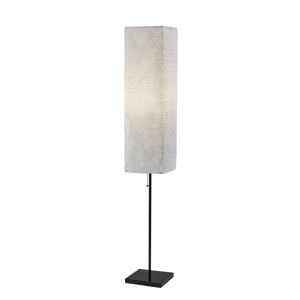 Adesso Simplee Maya Floor Lamp, 63inH, White/Black