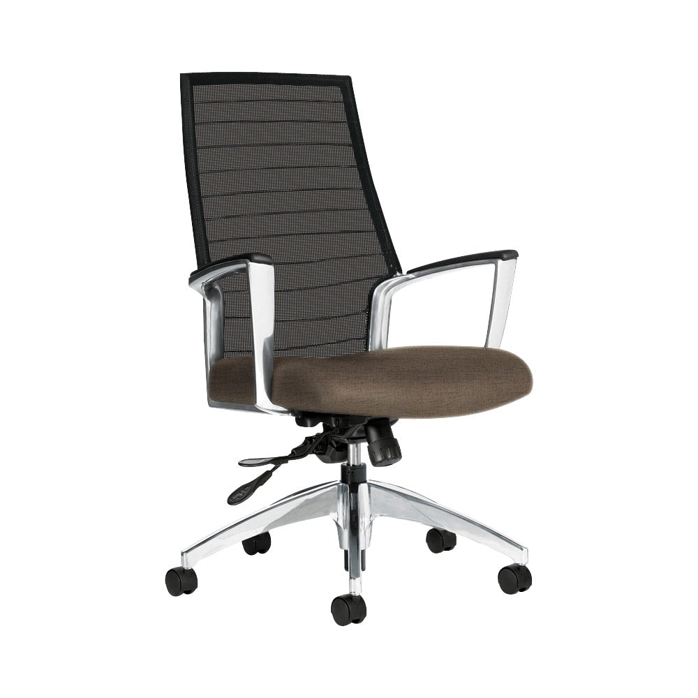 Global Accord Mesh High-Back Tilter Chair, 44inH x 25inW x 25inD, Earth