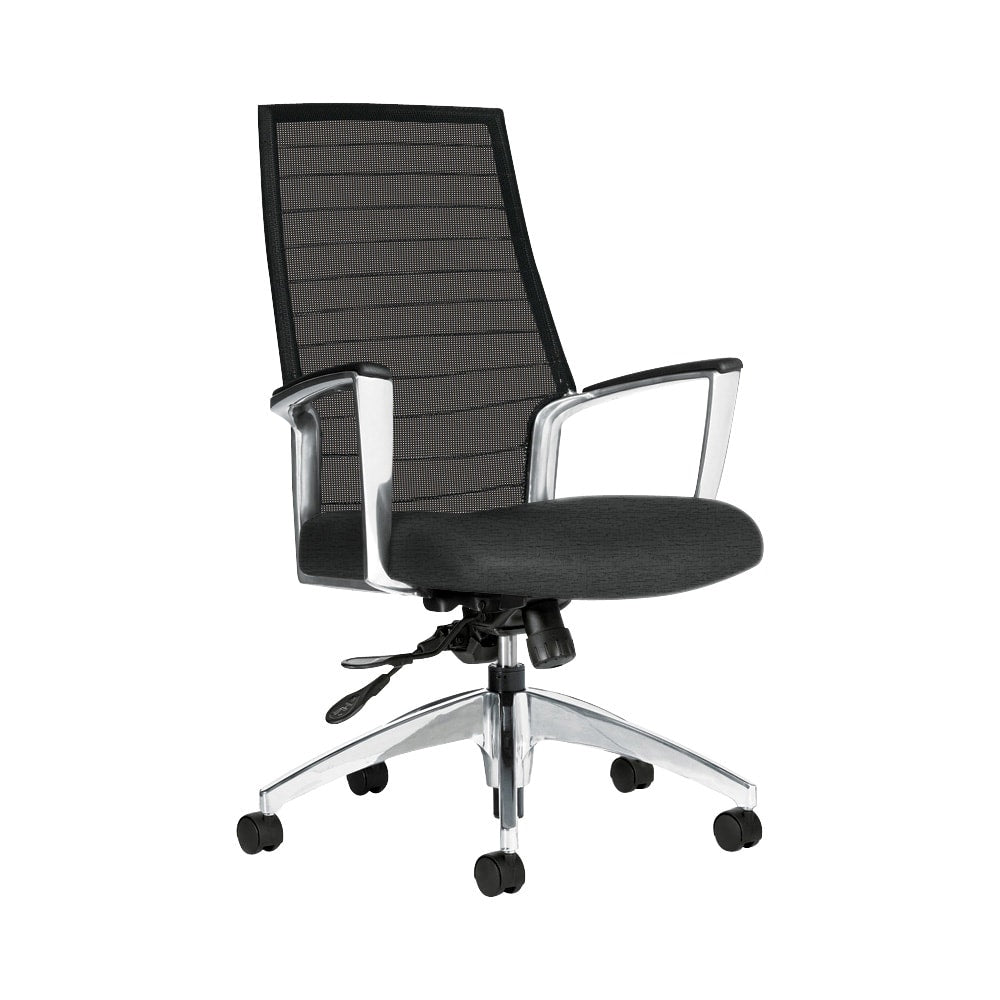 Global Accord Mesh High-Back Tilter Chair, 44inH x 25inW x 25inD, Granite Rock