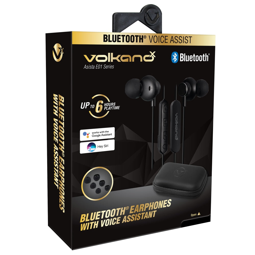 Volkano X Asista Series Wireless Earbuds, Black, VK-1103-E01-BK