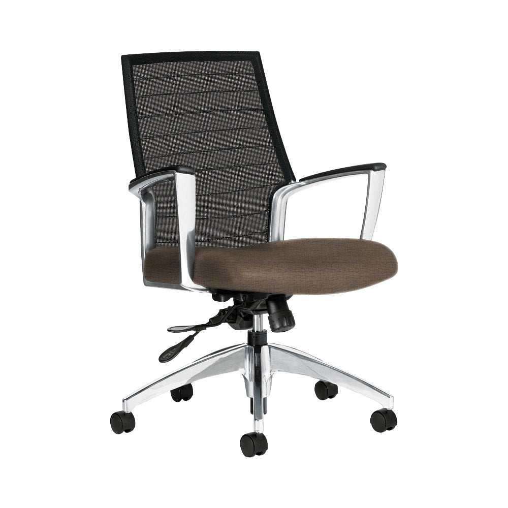 Global Accord Mesh Mid-Back Tilter Chair, 37inH x 25inW x 25inD, Earth