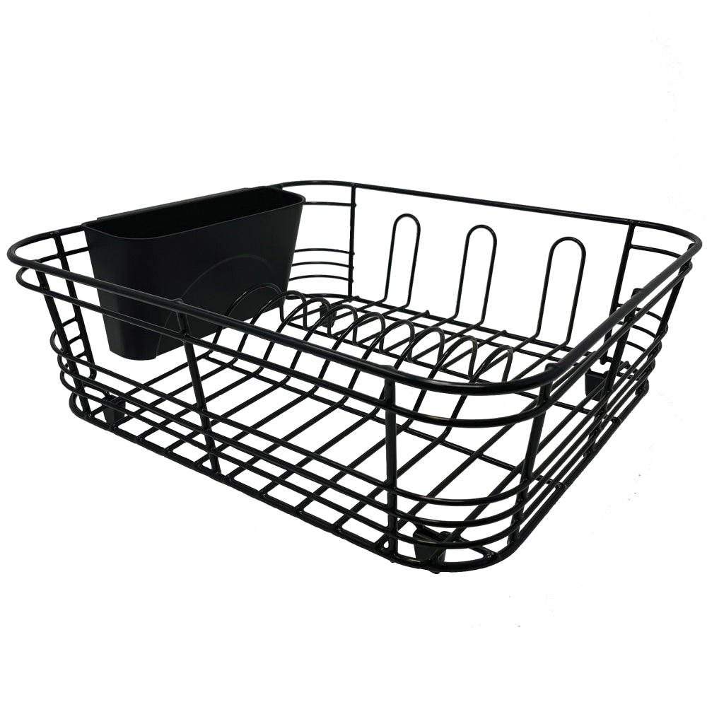 Better Houseware 2-Piece Dish Drainer, 5inH x 13inW x 14-1/2inD, Black