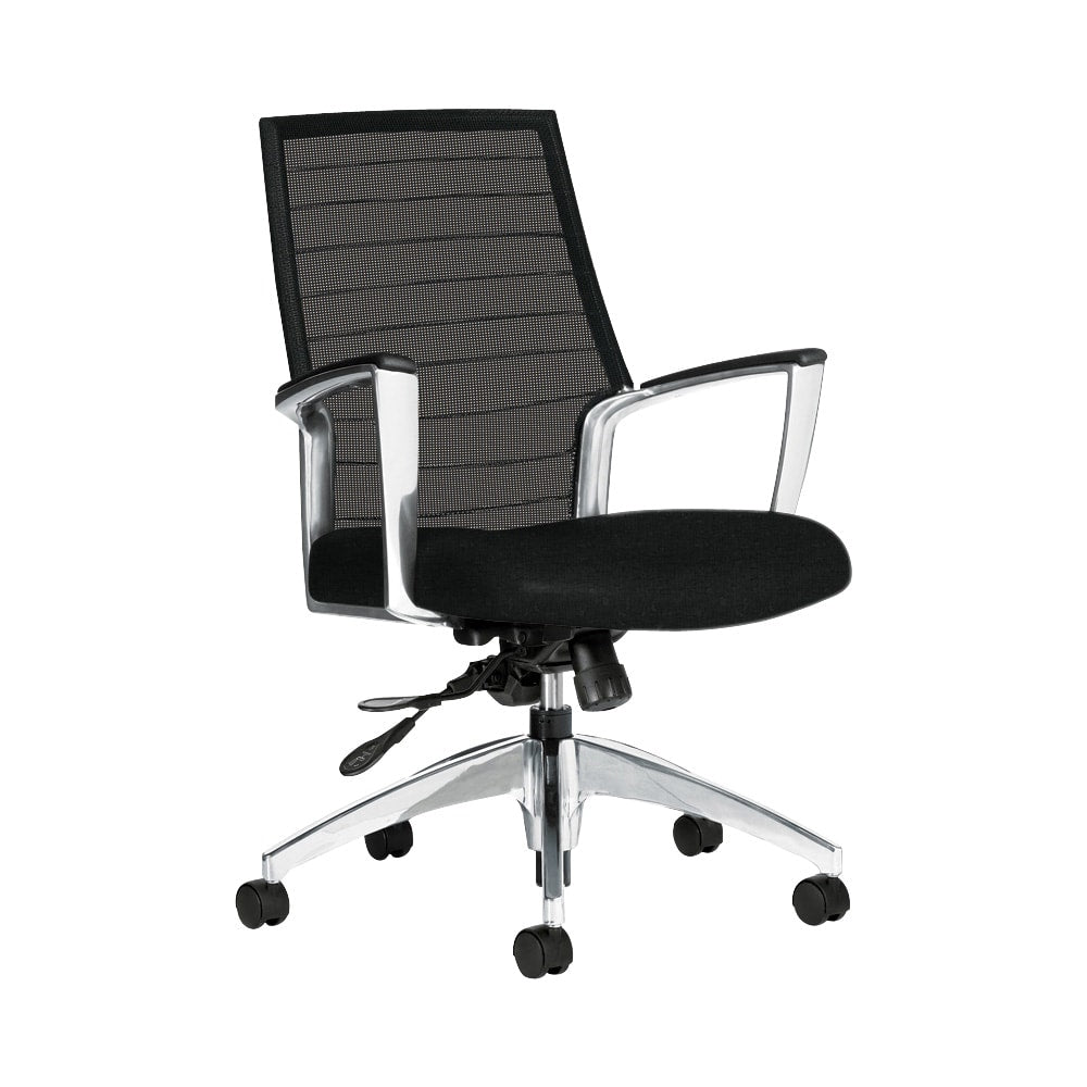 Global Accord Mesh Mid-Back Tilter Chair, 37inH x 25inW x 25inD, Black Coal