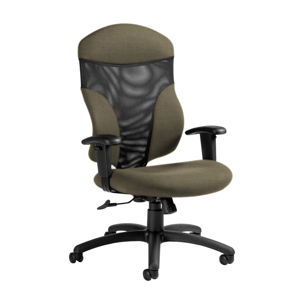 Global Tye Mesh Tilter Chair, High-Back, 45 1/2inH x 25inW x 26inD, Sandcastle/Black