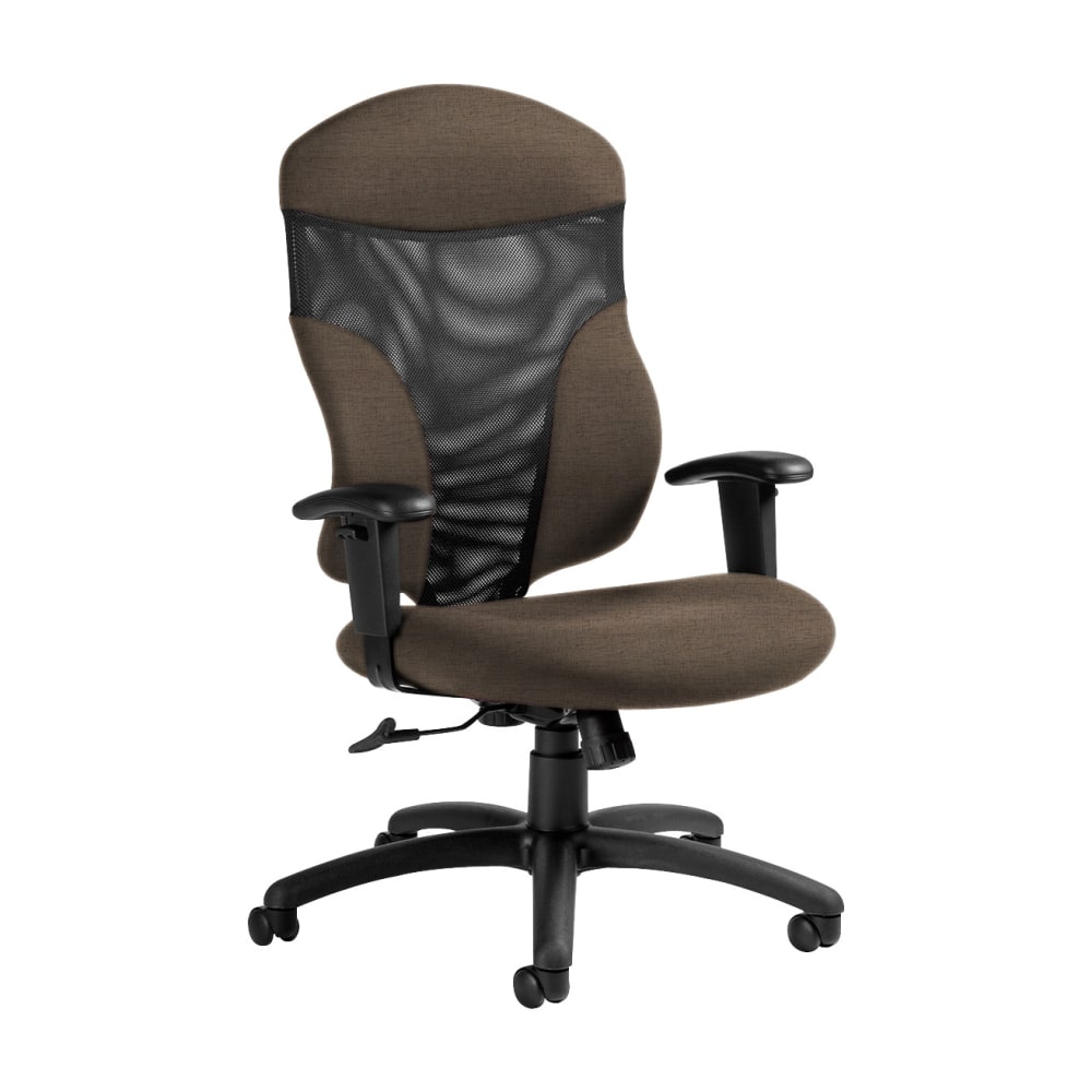 Global Tye Mesh Tilter Chair, High-Back, 45 1/2inH x 25inW x 26inD, Earth/Black