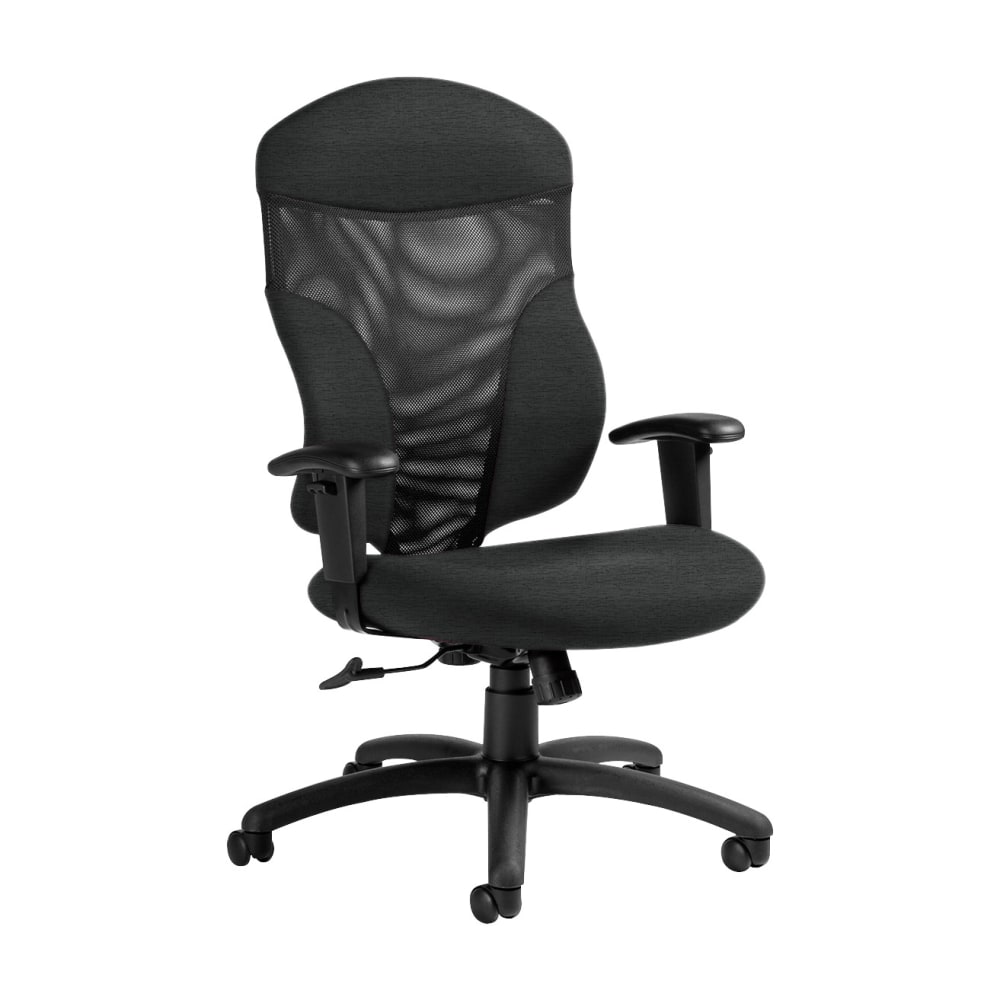 Global Tye Mesh Tilter Chair, High-Back, 45 1/2inH x 25inW x 26inD, Granite Rock/Black