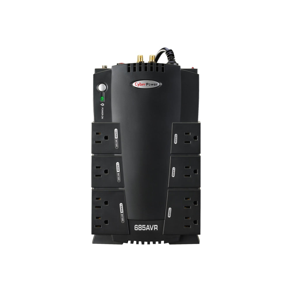 CyberPower CP685AVR Uninterruptible Power Supply, 8 Outlets, 685VA/390 Watt