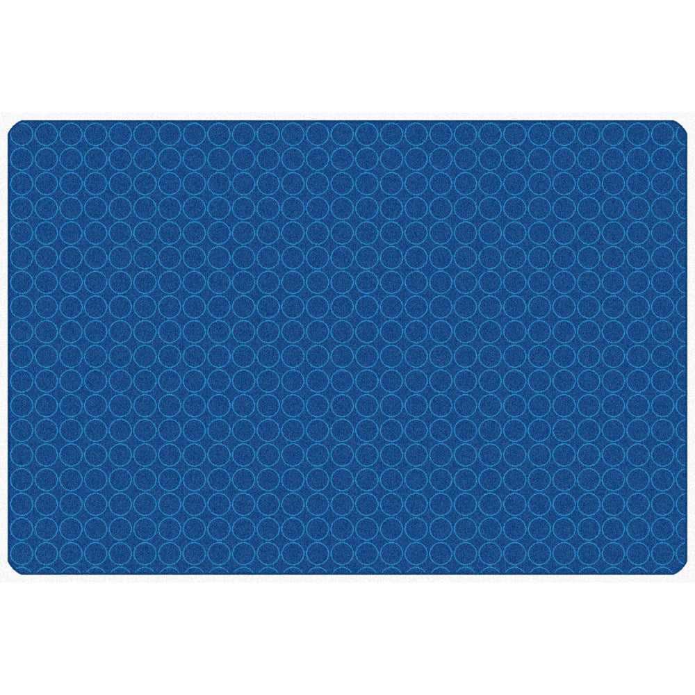 Carpets for Kids KIDSoft Comforting Circles Tonal Solid Rug, 4" x 6ft, Primary Blue