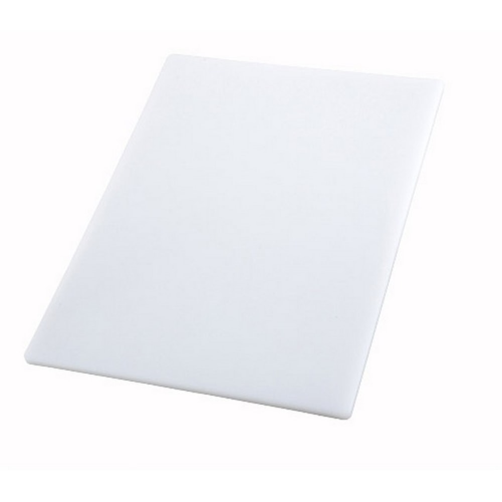 Winco Polyethylene Cutting Board, 1/2inH x 24inW x 18inD, White