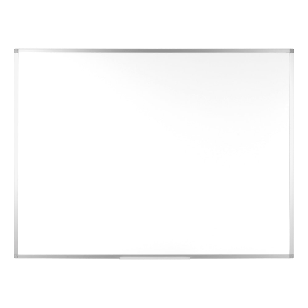 Bi-silque Ayda Porcelain Magnetic Dry-Erase Board, 24in x 36in, White, Aluminum Frame