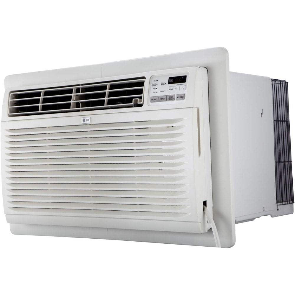 LG 230V Through-The-Wall Air Conditioner With Heat, 10,000 BTU, 14 7/16inH x 24inW x 20 1/8inD, White