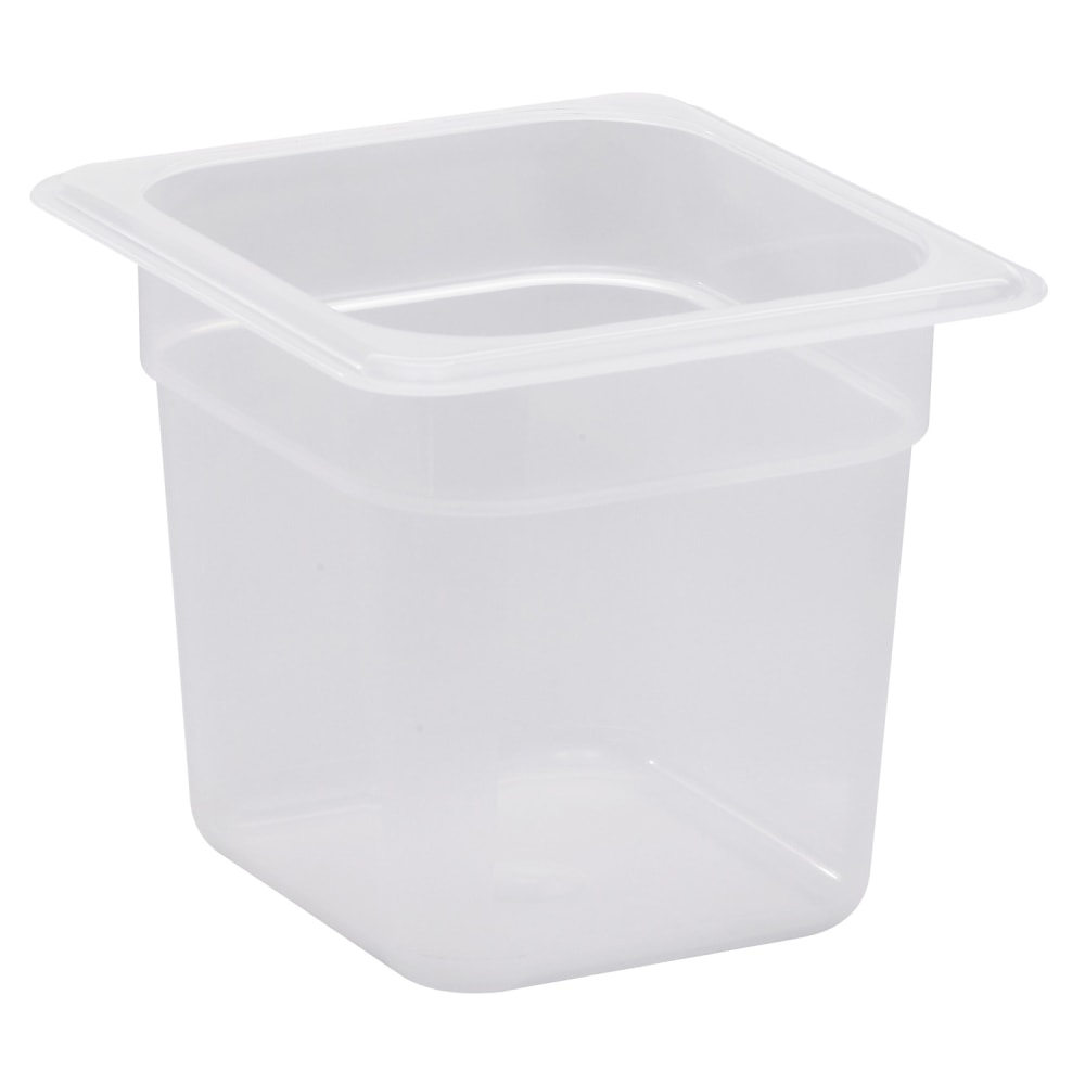 Cambro Translucent GN 1/6 Food Pans, 6inH x 6-3/8inW x 6-15/16inD, Pack Of 6 Containers