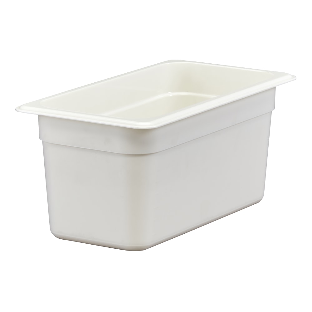Cambro Camwear GN 1/3 Size 6in Food Pans, 6inH x 7inW 12-3/4inD, White, Set Of 6 Pans