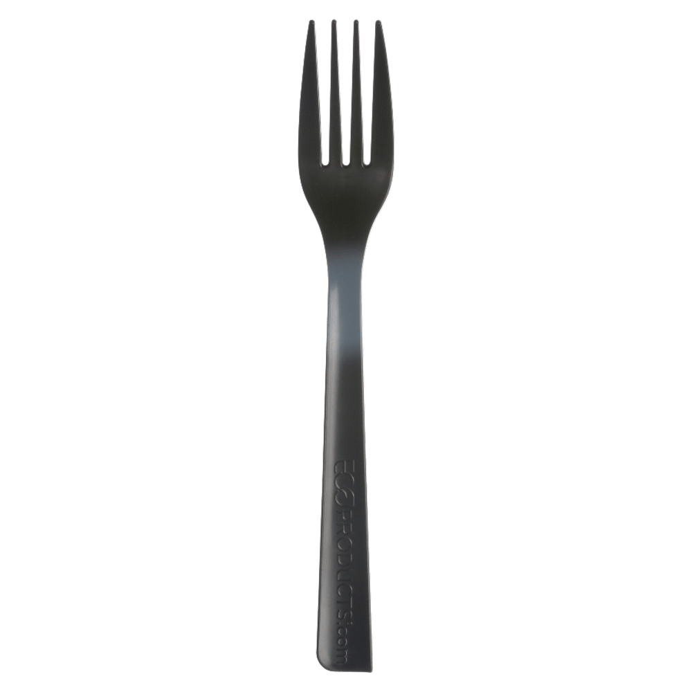 Eco-Products Polystyrene Forks, Black, 100% Recycled, Box Of 1,000